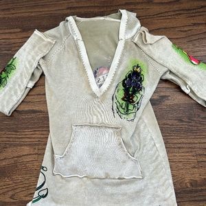 Ed Hardy Spray- painted Sweatshirt